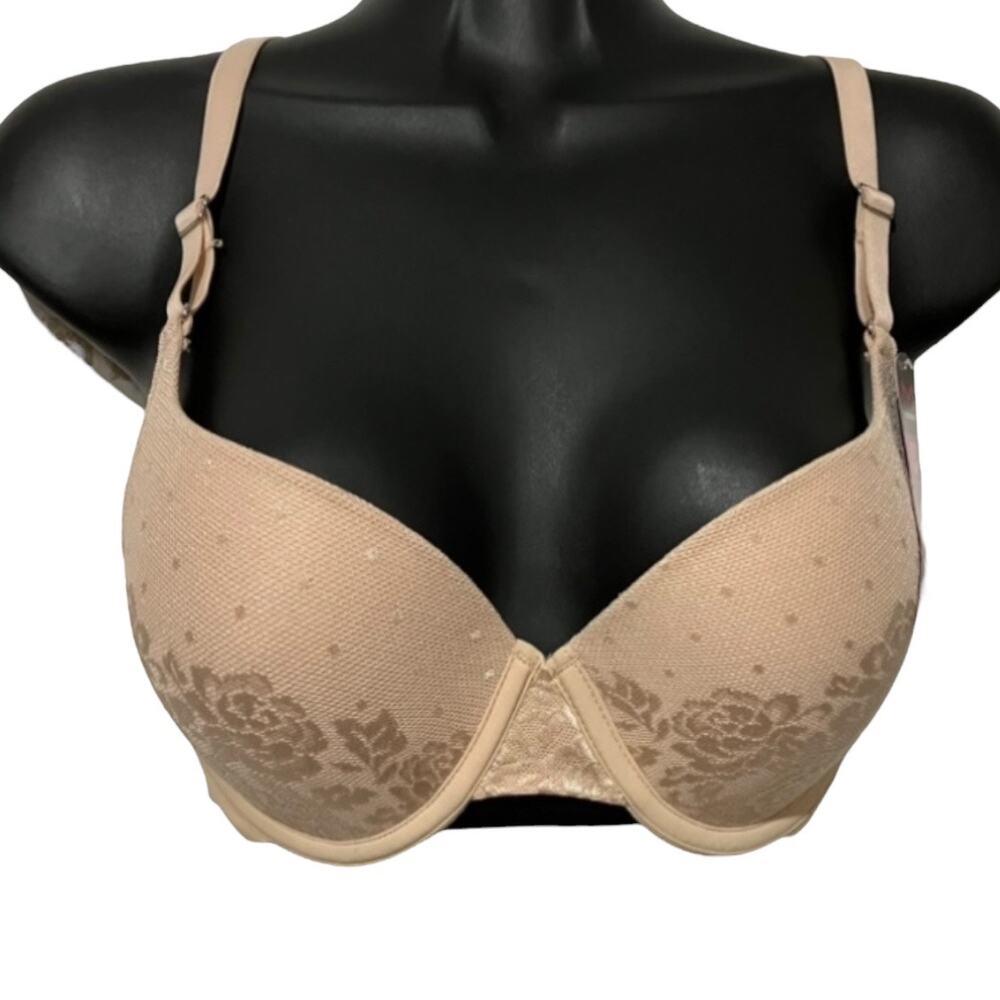 Maidenform Womens Bra Size 38B Push Up Seamless Underwire Lace Padded P00732